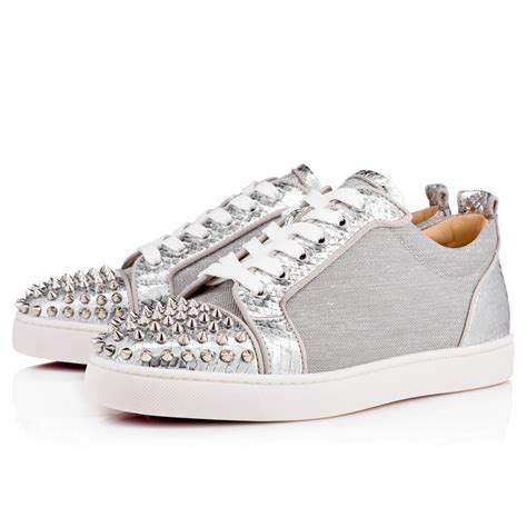 christian louboutin silver spiked shoes.